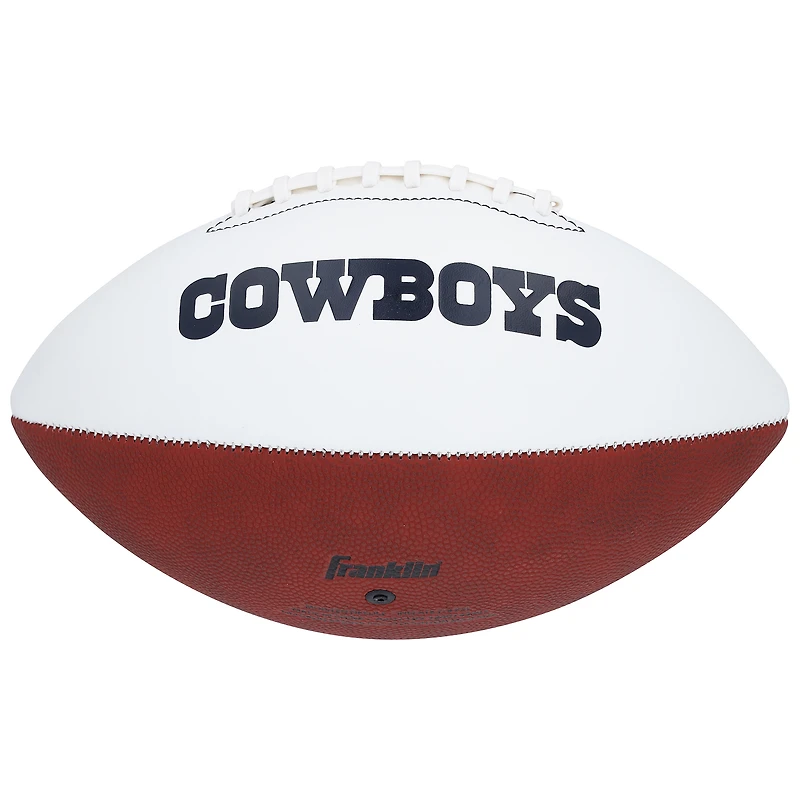 Troy Aikman Dallas Cowboys Autographed Franklin White Panel Football with "HOF 06" Inscription