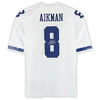 Maillot authentique blanc autographié par Troy Aikman des Cowboys de Dallas, Mitchell & Ness, avec inscription « HOF 06 »