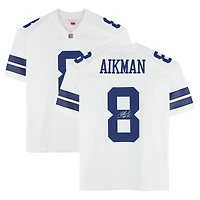 Maillot blanc dédicacé par Troy Aikman des Cowboys de Dallas, Mitchell & Ness, avec inscription « HOF 06 ».
