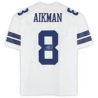 Maillot blanc dédicacé par Troy Aikman des Cowboys de Dallas, Mitchell & Ness, avec inscription « HOF 06 ».