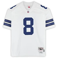 Maillot blanc dédicacé par Troy Aikman des Cowboys de Dallas, Mitchell & Ness, avec inscription « HOF 06 ».