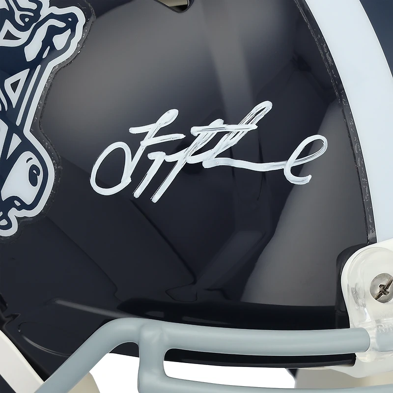 Casque authentique Riddell Cowboy Joe Speed autographié par Troy Aikman des Cowboys de Dallas
