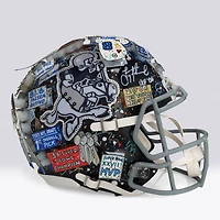 Troy Aikman Dallas Cowboys Autographed Riddell Cowboy Joe Speed Authentic Helmet with "HOF '06" Inscription - Art by Charles Fazzino - WN55916226