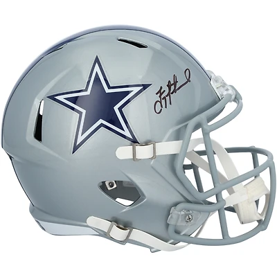 Casque réplique Riddell Speed ​​autographié par Troy Aikman des Dallas Cowboys