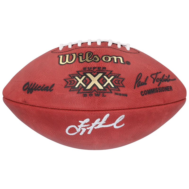 Troy Aikman, joueur de football américain autographié par les Cowboys de Dallas lors du Super Bowl XXX