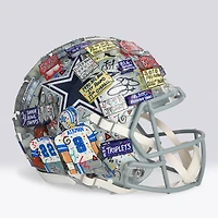 Casque Riddell Speed ​​Authentic autographié par Troy Aikman, Michael Irvin et Emmitt Smith des Dallas Cowboys - Illustration de Charles Fazzino - NF70444308