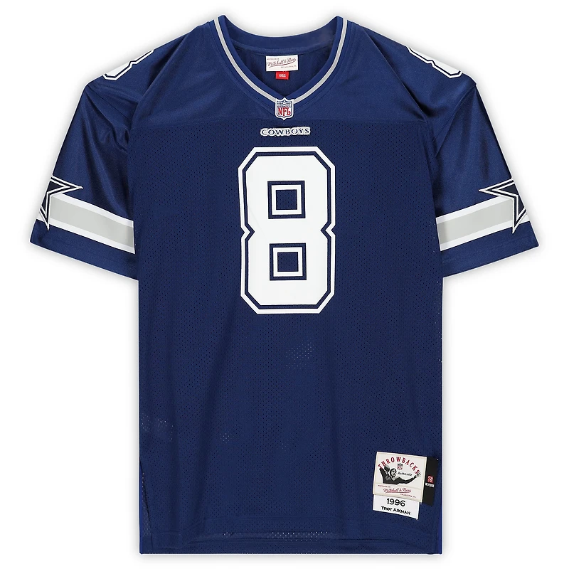 Troy Aikman Navy Dallas Cowboys Autographed Mitchell & Ness Authentic Jersey