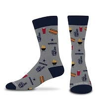 Chaussettes unisexes pour pieds nus grises Dallas Cowboys Tailgate Crew