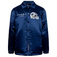 Unisex By Way of Dallas  Navy Cowboys Reflective Coaches Full-Snap Jacket