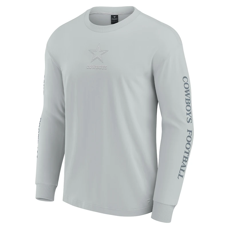 T-shirt unisexe gris à manches longues Fanatics des Cowboys de Dallas Elements Strive