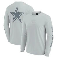 T-shirt unisexe gris à manches longues Fanatics des Cowboys de Dallas Elements Strive
