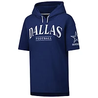 Unisex Fanatics  Navy Dallas Cowboys Elements Ready Short Sleeve Pullover Hoodie