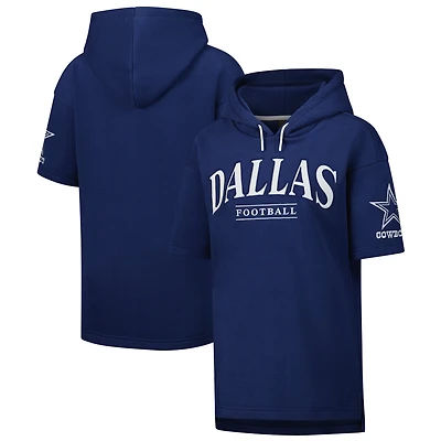 Unisex Fanatics Navy Dallas Cowboys Elements Ready Short Sleeve Pullover Hoodie