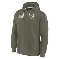 Unisex Fanatics Olive Dallas Cowboys Elements Super Soft Fleece Pullover Hoodie