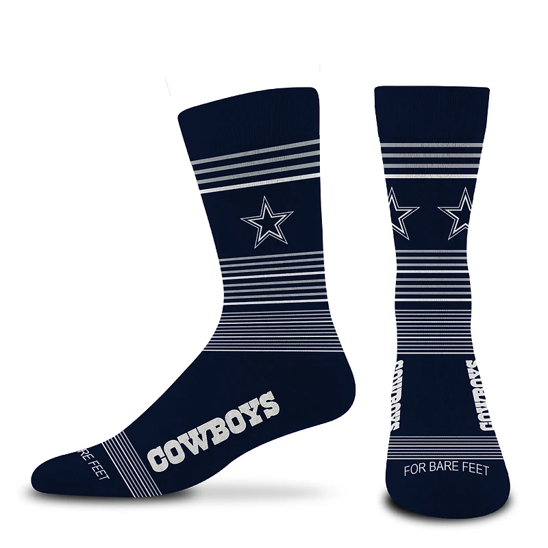 Chaussettes unisexes à rayures dégradées Dallas Cowboys pour pieds nus