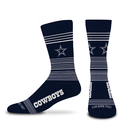 Unisex For Bare Feet  Dallas Cowboys Gradient Stripes Crew Socks