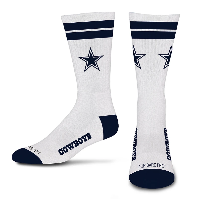Unisex For Bare Feet  Dallas Cowboys Stripe Crew Socks