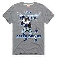 T-shirt unisexe Hommage à Caleb Downs, gris, Dallas Cowboys, NFL Blitz Graphic Tri-Blend