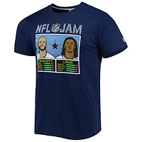 T-shirt unisexe hommage CeeDee Lamb & Dak Prescott bleu marine chiné Dallas Cowboys NFL Jam Tri-Blend