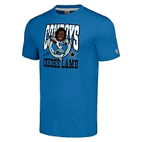 Unisex Homage CeeDee Lamb Royal Dallas Cowboys Caricature Player Tri-Blend T-Shirt