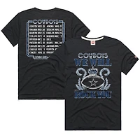 Unisex Homage Charcoal Dallas Cowboys 2026 NFL Schedule Queen Tri-Blend T-Shirt