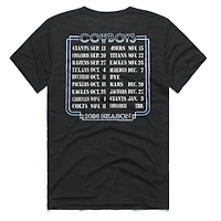 Unisex Homage Charcoal Dallas Cowboys 2026 NFL Schedule Queen Tri-Blend T-Shirt
