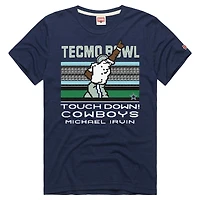 Unisex Homage Michael Irvin Navy Dallas Cowboys Tecmo Bowl Retired Player Graphic Tri-Blend T-Shirt