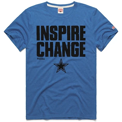 T-shirt unisexe hommage Royal Dallas Cowboys 2024 Inspire Change Tri-Blend