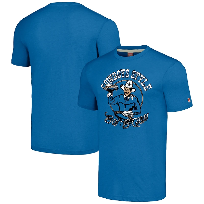 T-shirt à trois mélanges unisexe Hommage Royal Dallas Cowboys NFL x Guy Fieri's Flavortown
