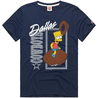 Unisex Homage x The Simpsons Navy Dallas Cowboys Tri-Blend T-Shirt