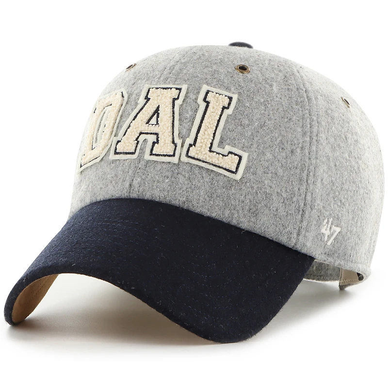 Unisex Stoney Clover Lane x '47 Gray/Navy Dallas Cowboys Block Clean Up Adjustable Hat