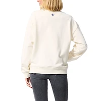 Unisex Terez White Dallas Cowboys Technicolor Crewneck Sweatshirt