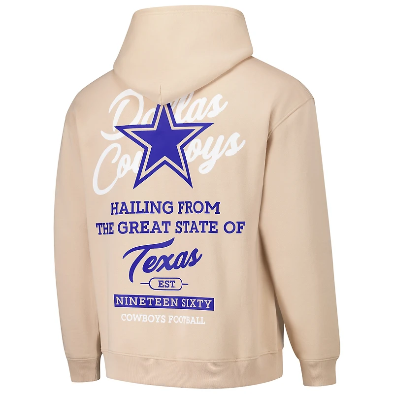 Sweat à capuche unisexe en polaire Dallas Cowboys de The Wild Collective Cream