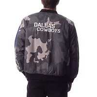 Blouson aviateur camouflage unisexe The Wild Collective gris Dallas Cowboys