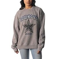 Sweat-shirt unisexe The Wild Collective gris Dallas Cowboys en détresse