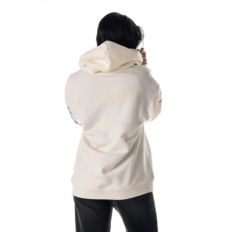 Unisex The Wild Collective  White Dallas Cowboys Stacked Graphic Sleeve Fleece Hoodie