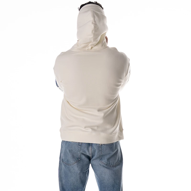 Unisex The Wild Collective White Dallas Cowboys Stacked Graphic Sleeve Fleece Hoodie