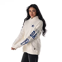 Unisex The Wild Collective  White Dallas Cowboys Stacked Graphic Sleeve Fleece Hoodie
