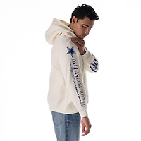 Unisex The Wild Collective  White Dallas Cowboys Stacked Graphic Sleeve Fleece Hoodie