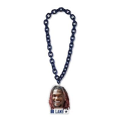 Collier à grosse chaîne WinCraft CeeDee Lamb des Cowboys de Dallas