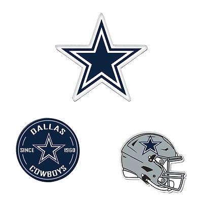 Lot de 3 aimants de réfrigérateur WinCraft Dallas Cowboys de qualité supérieure