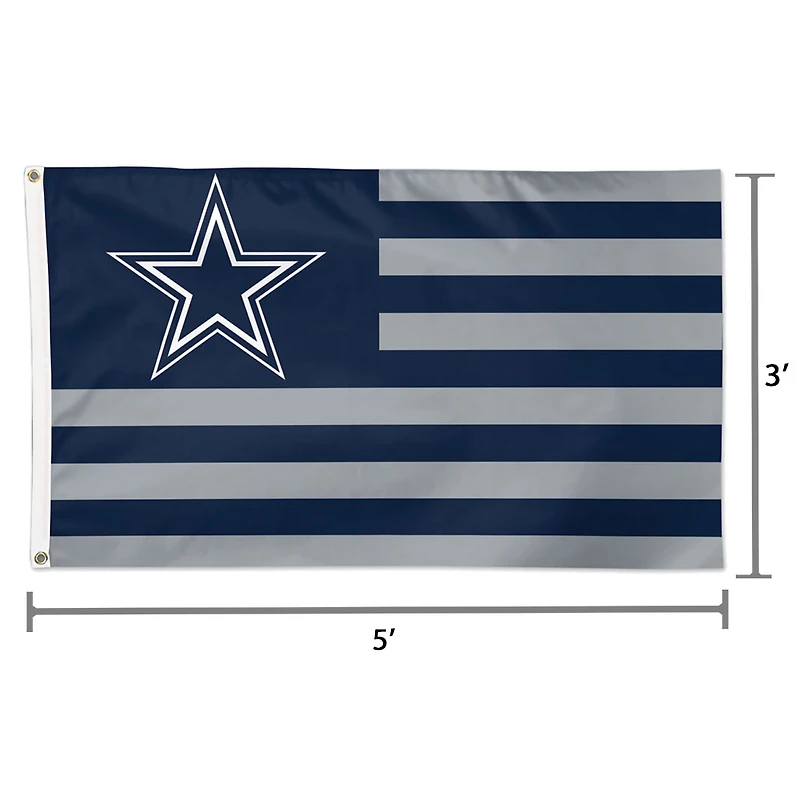 WinCraft Dallas Cowboys 3' x 5' Americana Stars & Stripes Deluxe Flag