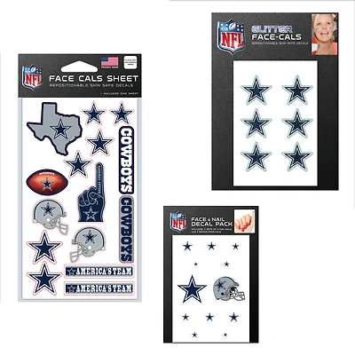Ensemble de tatouages ​​sans eau WinCraft Dallas Cowboys 4" x 7"