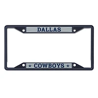 Cadre de plaque d'immatriculation WinCraft Dallas Cowboys couleur chrome