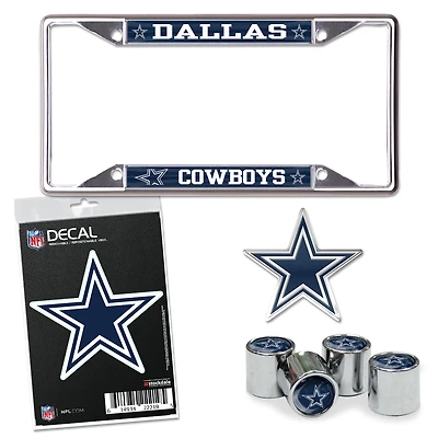 Kit d'accessoires automatiques WinCraft Dallas Cowboys, paquet de quatre