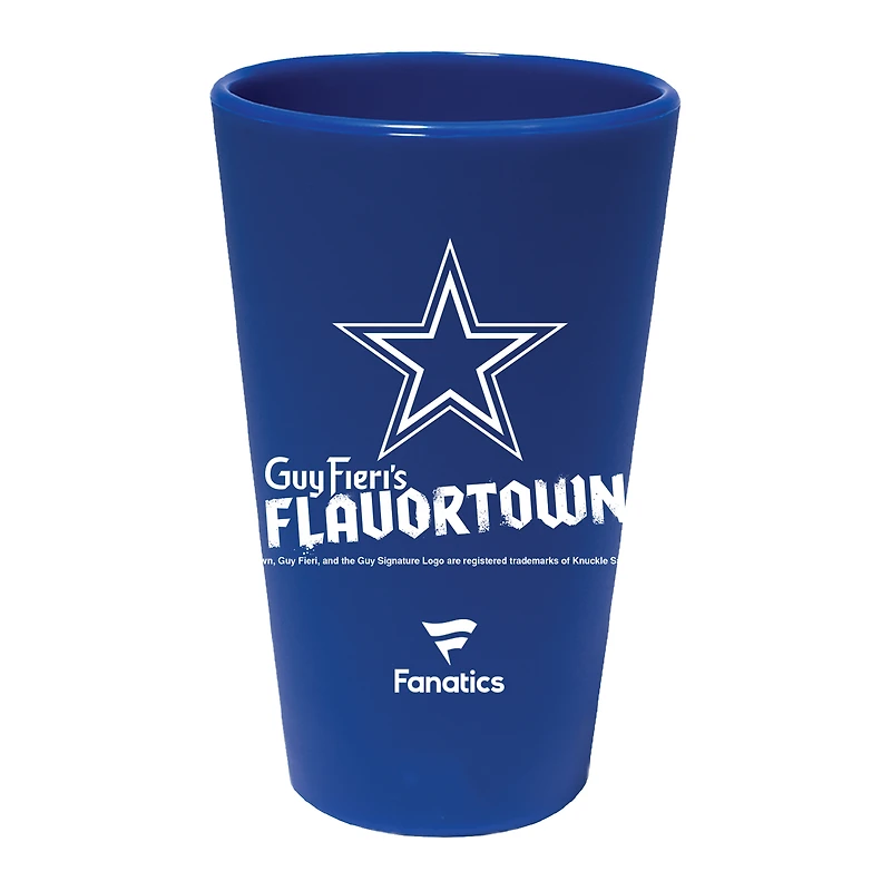 WinCraft Dallas Cowboys NFL x Flavortown de Guy Fieri 16oz. Verre à bière en silicone