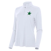Women's Antigua  White Dallas Cowboys St. Patrick's Day Intent Quarter-Zip Pullover