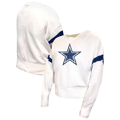 Women's Fanatics  White Dallas Cowboys Plus Fleece Pullover Sweatshirt