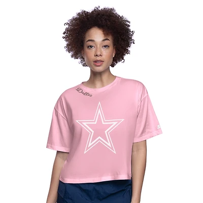 T-shirt court rose pour femme des Cowboys de Dallas « Play the Ball »
