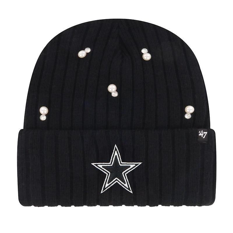 Women's '47  Black Dallas Cowboys Claudette Cuffed Knit Hat